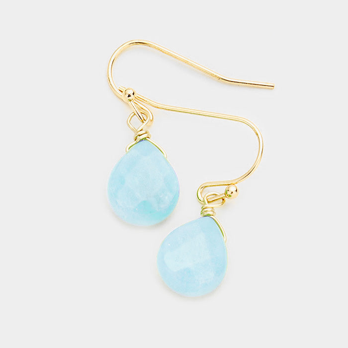 Earrings - Opal Blue Dangle