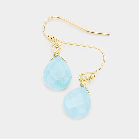 Earrings - Opal Blue Dangle