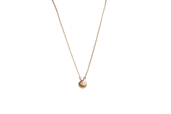 Seashell Necklace with Bookmark - Gold