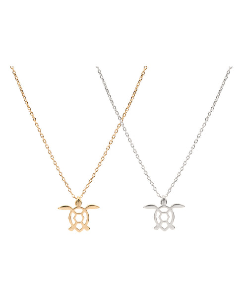 Sea Turtle Necklace with Bookmark - Silver