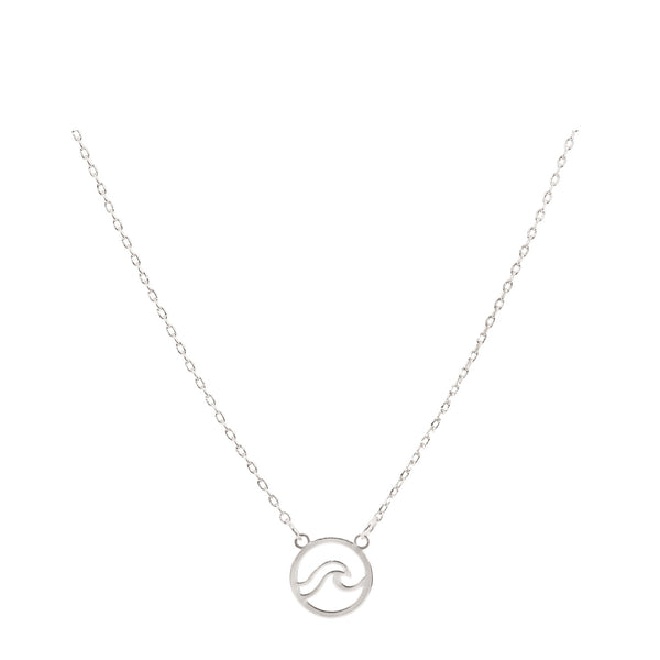 Wave Necklace with Bookmark  - Silver