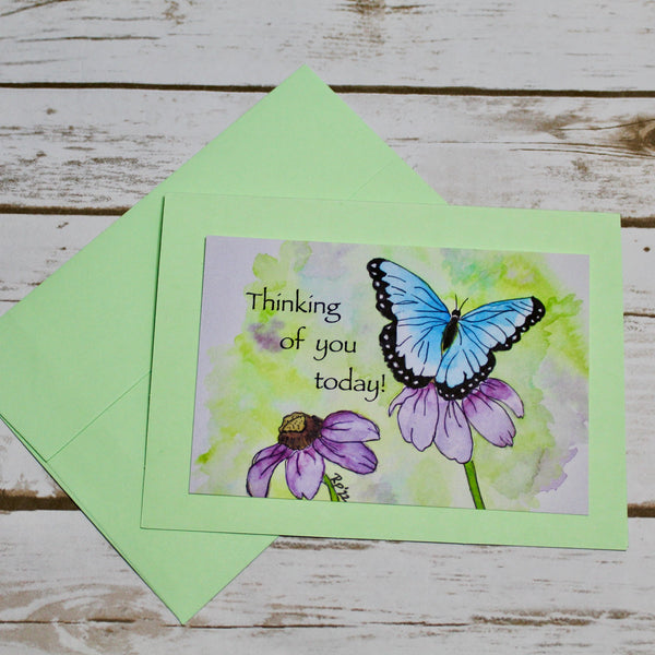 Thinking of You Today  - Watercolor Note Card