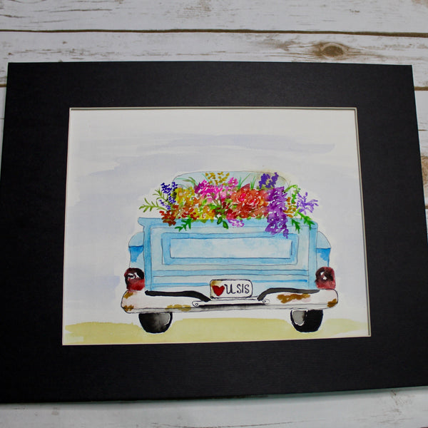 Vintage Flower Truck (Love U Sis)