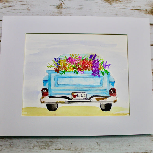 Vintage Flower Truck (Love U Sis)
