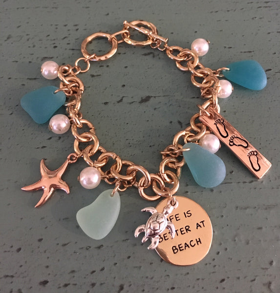 Life is Better at the Beach Charm Bracelet