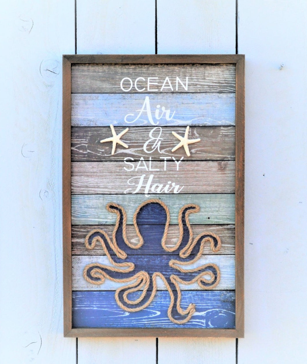 Ocean Air and Salty Hair Beach Sign