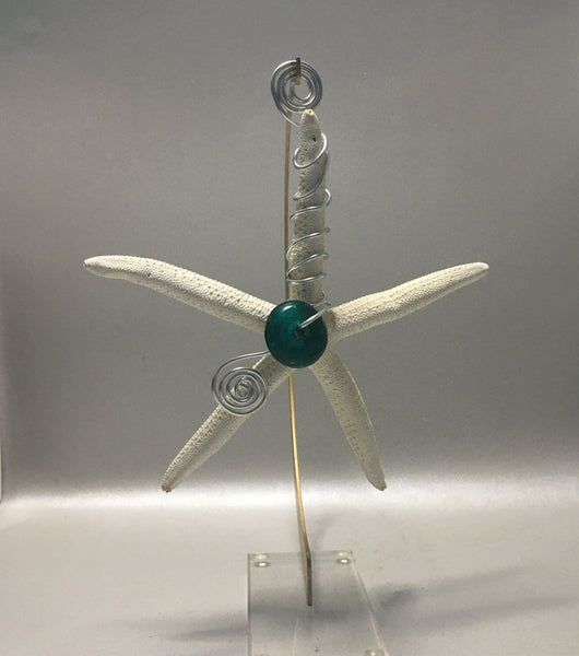 Starfish Ornament #1 - handmade, wire wrapped
