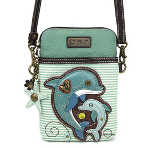 Chala - Cell Phone Xbody Purse - Dolphin