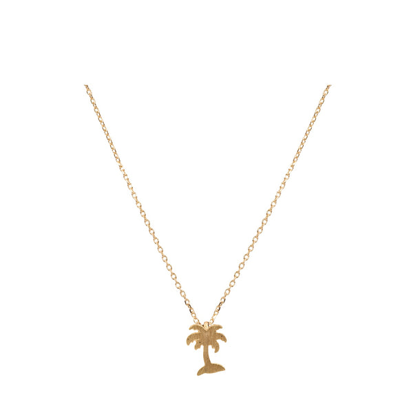 Palm Tree Necklace with Bookmark - Gold