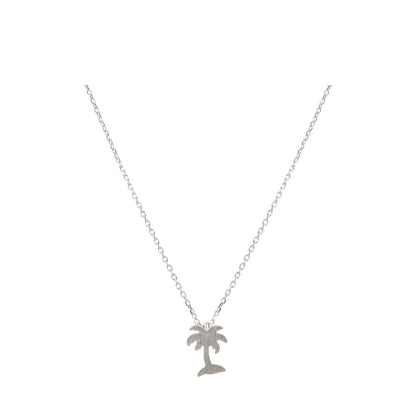 Palm Tree Necklace  with Bookmark - Silver
