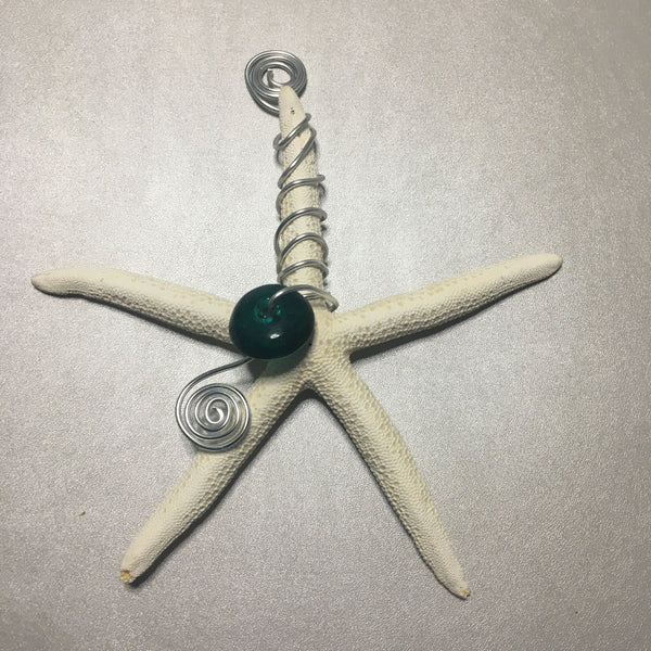 Starfish Ornament #1 - handmade, wire wrapped