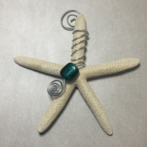 Starfish Ornament #2 - handmade, wire wrapped