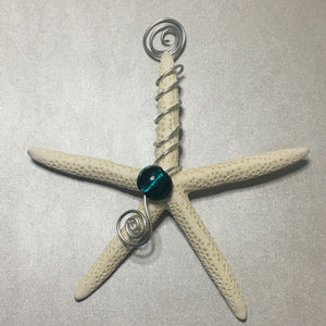 Starfish Ornament #3 - handmade, wire wrapped
