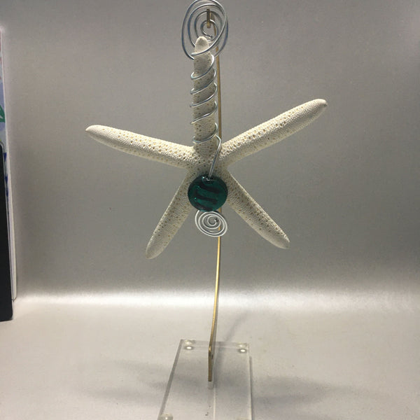 Starfish Ornament #5 - handmade, wire wrapped