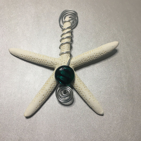 Starfish Ornament #4 - handmade, wire wrapped