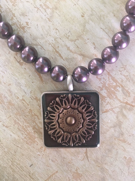 Focal Pendant - Plum Purple (Pendant Only- does not include necklace)