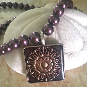 Focal Pendant - Plum Purple (Pendant Only- does not include necklace)