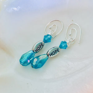 Hope Earrings with Swarovski Crystal Beads