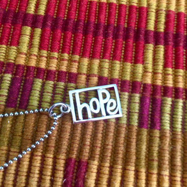 Necklace - Sterling Silver HOPE charm with Chain