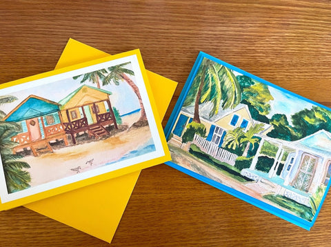 Beach Cottages - Note Card