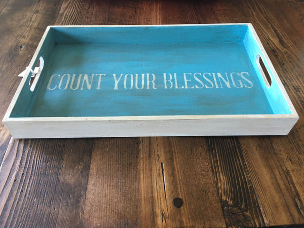 Wood Tray - Count your Blessings