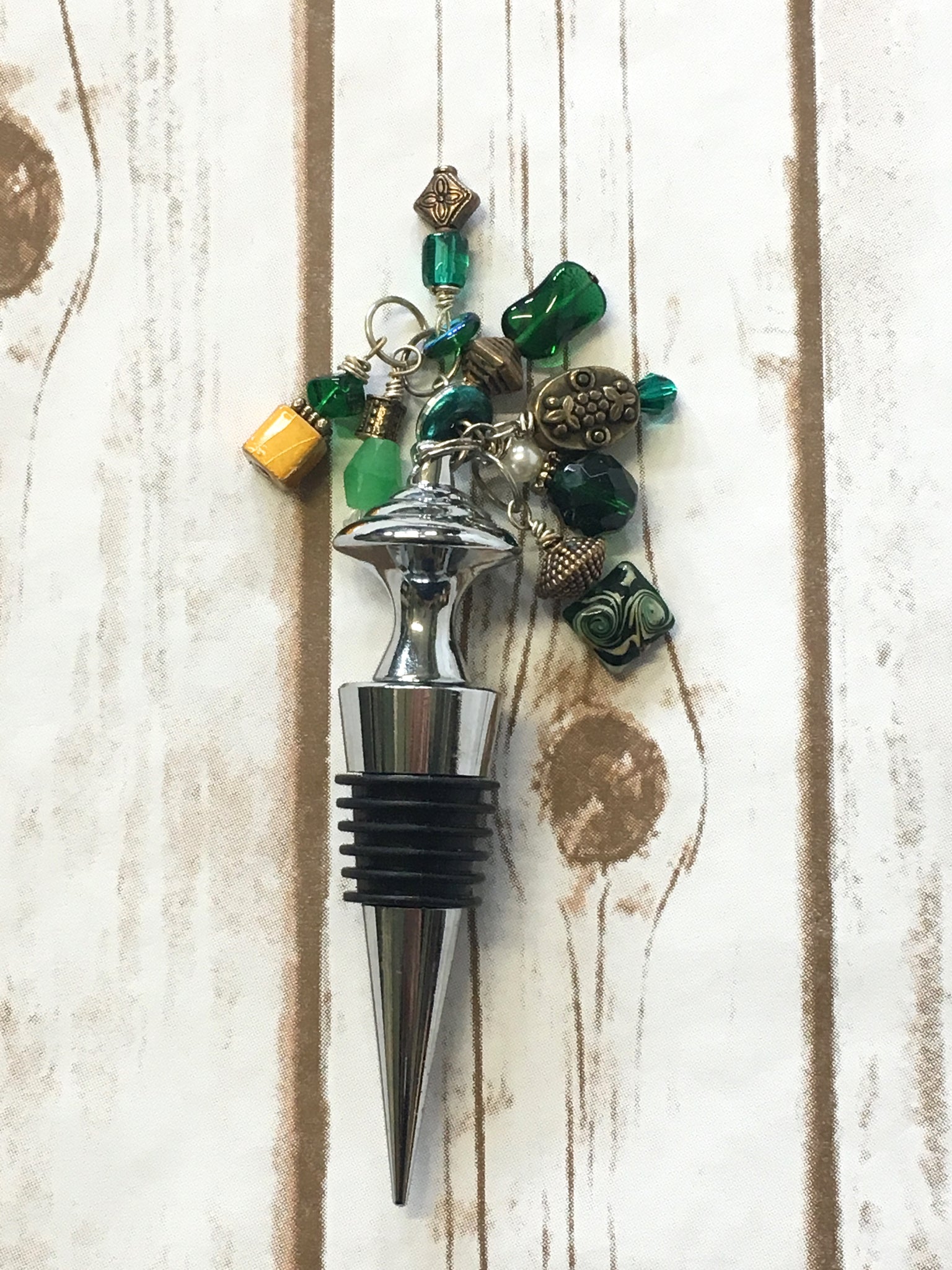 Bottle Stopper -  Confetti Green