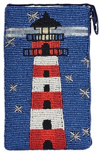 Beaded Lighthouse  Crossbody,  Wristlet, Cell Phone Bag